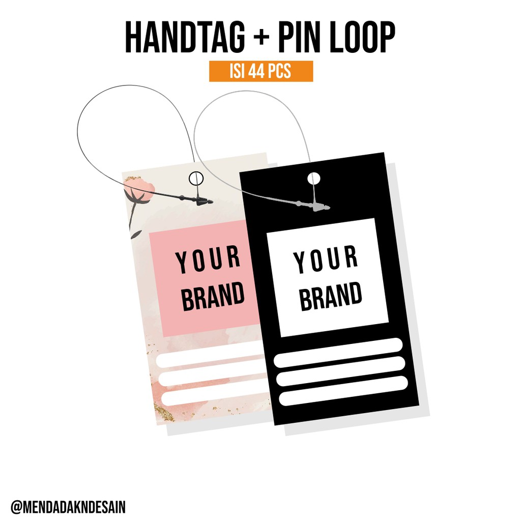 

HANGTAG LABEL PRODUK BAJU + PIN LOOP