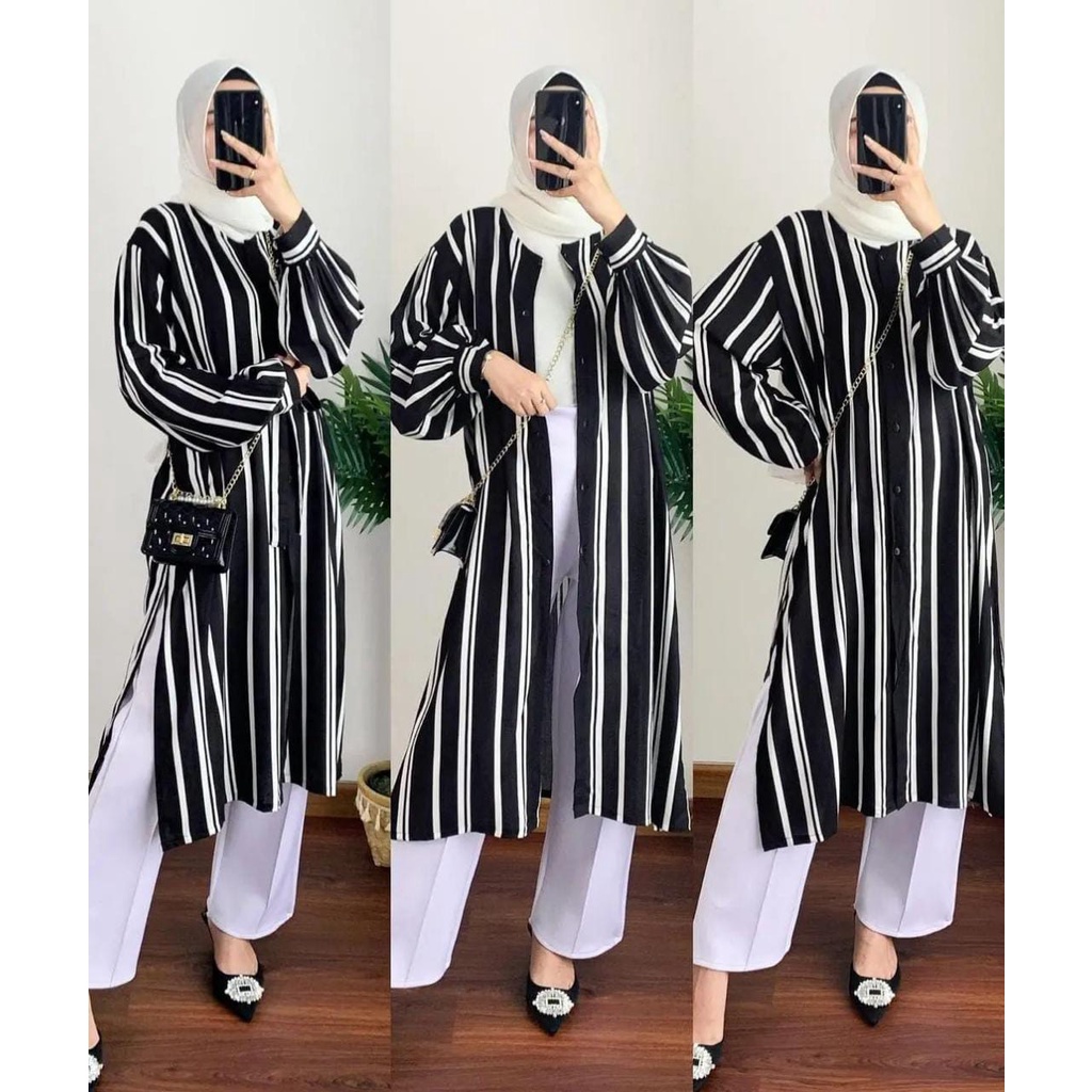 Gaga Tunik Blouse Gaga Atasan Gaga Tunik Murah Atasan Murah Atasan Salur Blouse Garis Blouse Salur A