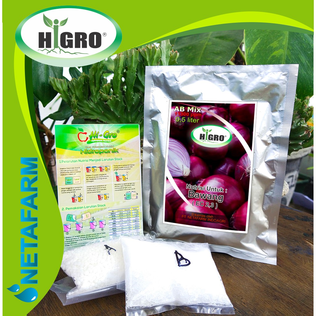 HiGRO - Nutrisi Hidroponik AB Mix Bawang 0,5 liter