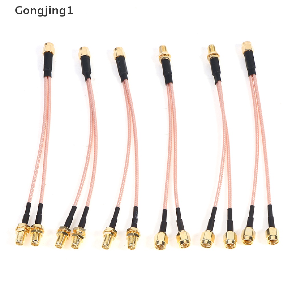 Gongjing1 Kabel Jumper Splitter SMA Ke 2 SMA Male Female Bentuk Y