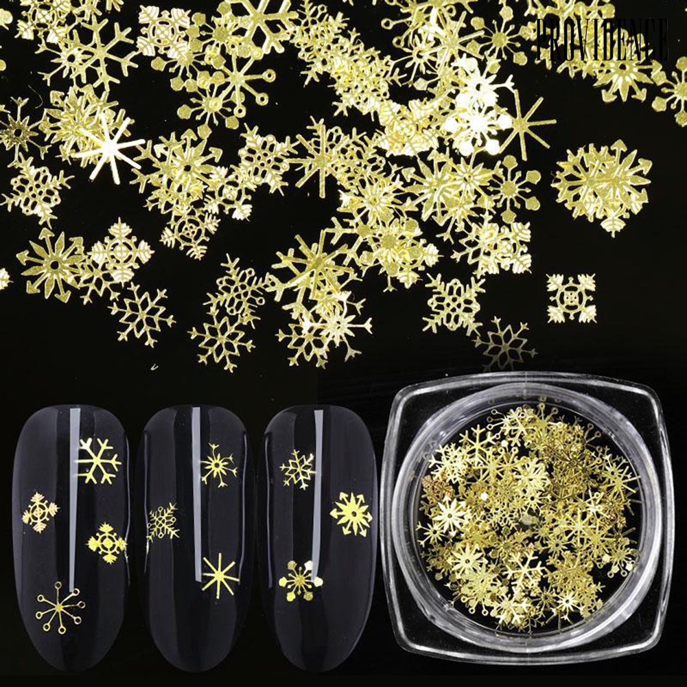 Providence Golden Snowflake Pattern Nail Art Stickers DIY Decals Decoration Manicure Tool