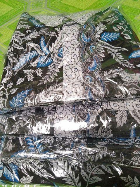 Bswart Batik Hrb026 Kenongo Hem Pendek Padi Pekalongan M L Xl Xxl Batik Pria Murah Modern Grosir