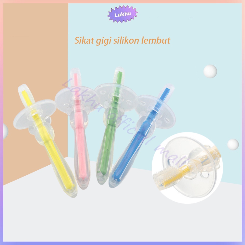 Lakhu sikat gigi anak bayi silicon/baby tooth brush 1-3tahun