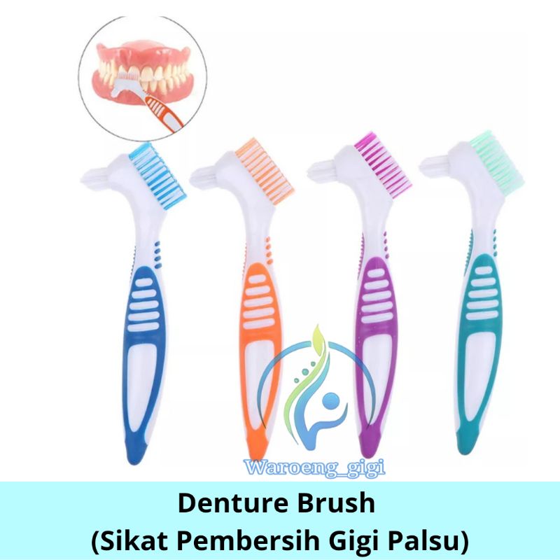 Denture Brush Sikat Pembersih Gigi Palsu Murah