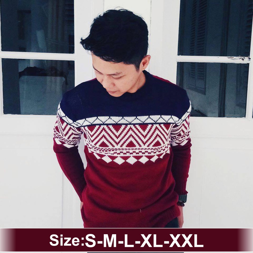 SWEATER JUMBO Premium S M L XL XXL XXXL 4XL Sweter Pria COLUMBUS Pakaian Pria Baju Switer Rajutan