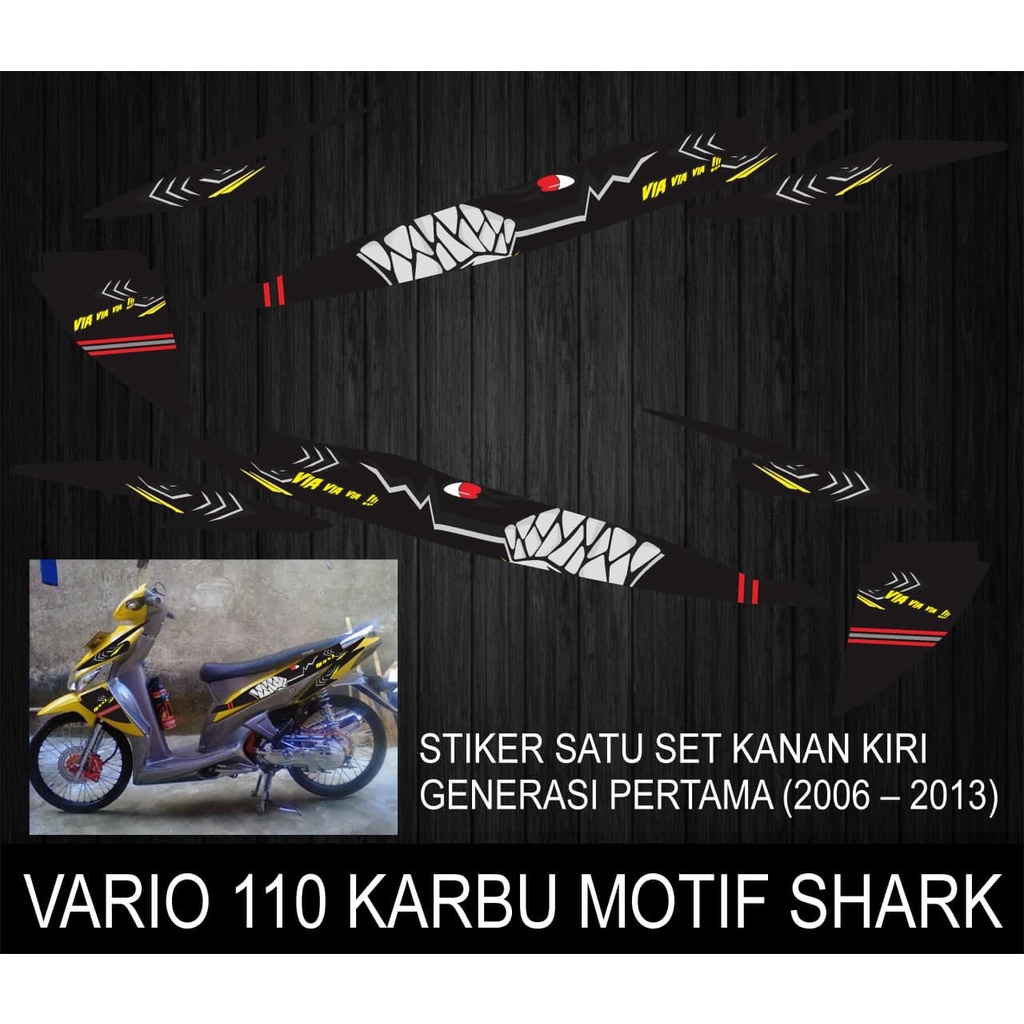 Jual STIKER STRIPING VARIASI VARIO 110 KARBU MOTIF SHARK Indonesia Shopee Indonesia