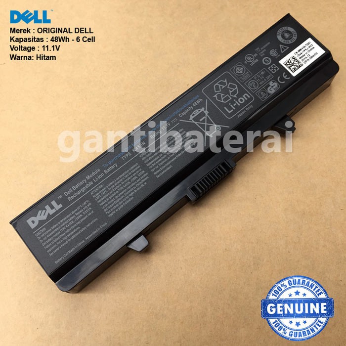 Original Baterai DELL 1440, 1525, 3450, 1526, 1545, 1546, 1750, K450N