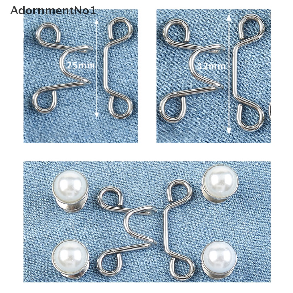 (AdornmentNo1) Kancing Metal Adjustable Tanpa Paku Untuk Celana Jeans