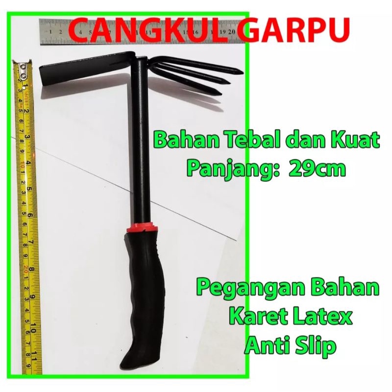 Sekop Garpu Cangkul Tanaman Garukan Tanah Taman Mini Besi Premium Quality