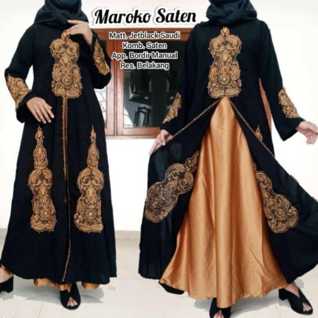 Abaya maroko saten