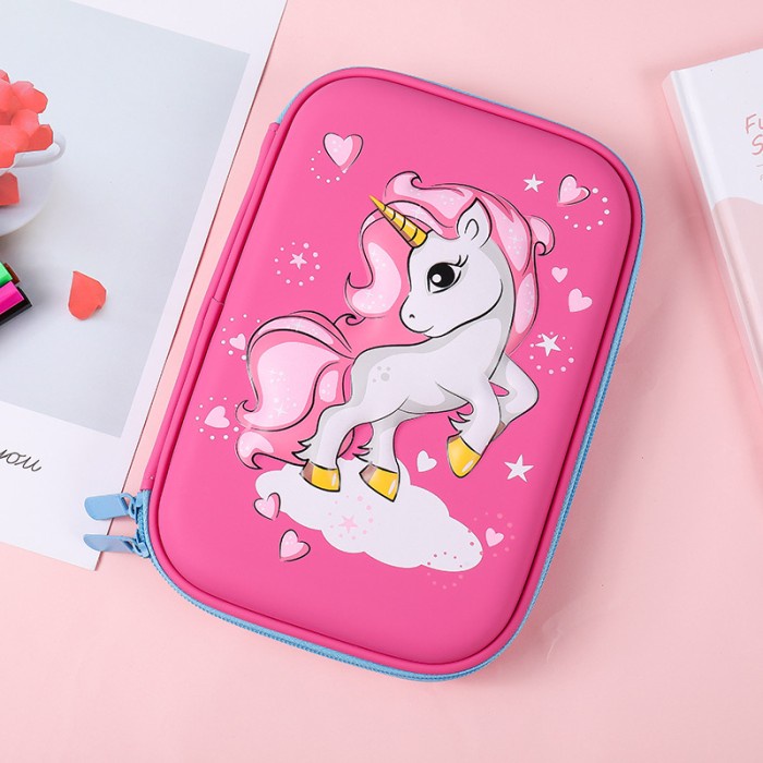 

(BISA COD) Tempat pensil unicorn kotak pensil pensil case hardtop 3D unicorn lucu - berdiri P fanta