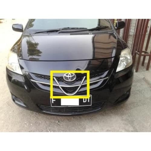 [Eksterior Mobil] Lis/List V grill warna krom/chrome new vios limo bawah emblem toyota