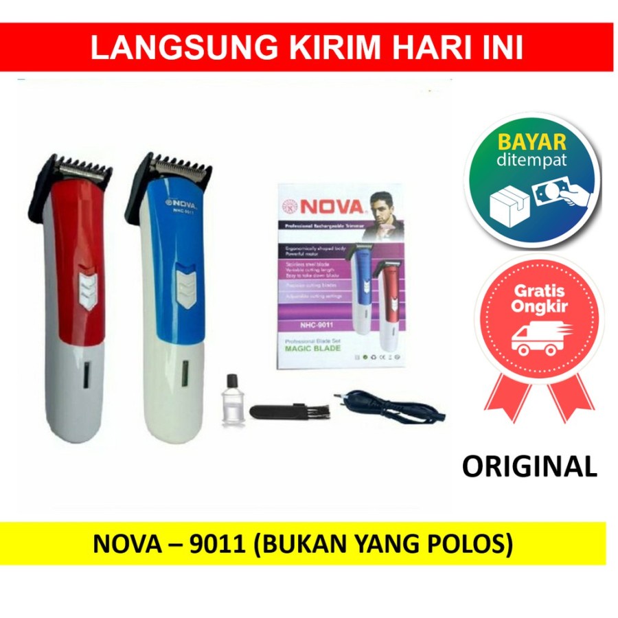 Promo Terbaru!!! Hair Clipper Trimmer Nova NHC-9011 Alat Cukur Pangkas Potong Rambut - 1 Set Berkualitas