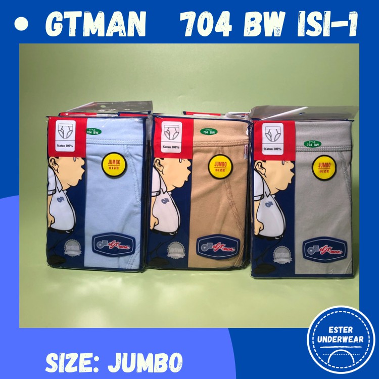 CELANA DALAM BIG SIZE/JUMBO GTMAN 704 BP/BW ISI 1