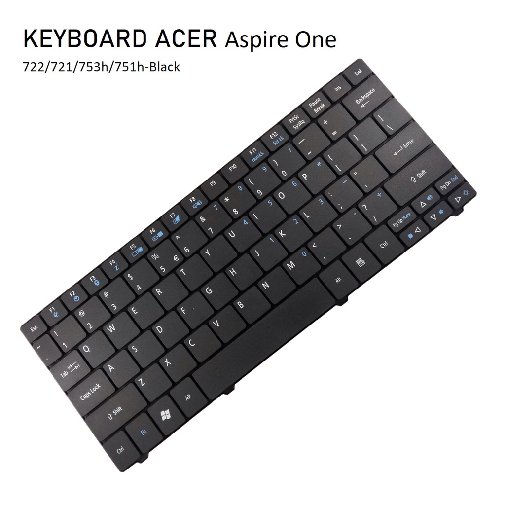Keyboard Notebook Acer Aspire One 722 ZA3 751 Black