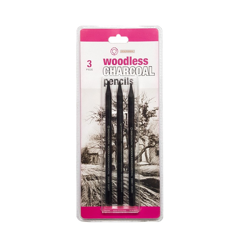 Woodless Charcoal Pencils Set 3