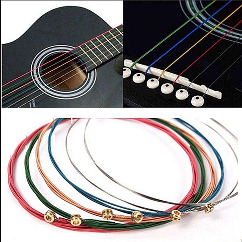 Senar Gitar Akustik Nanas Profesional Warna-Warni Rainbow Bahan Baja