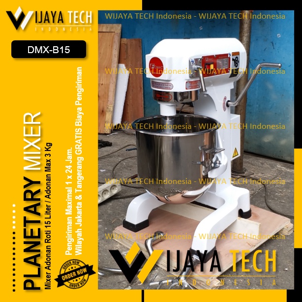 Planetary Mixer 15 Liter FOMAC DMX-B15 Mixer Adonan Roti 15 L Mixer Roti Kue 15L Dough Mixer
