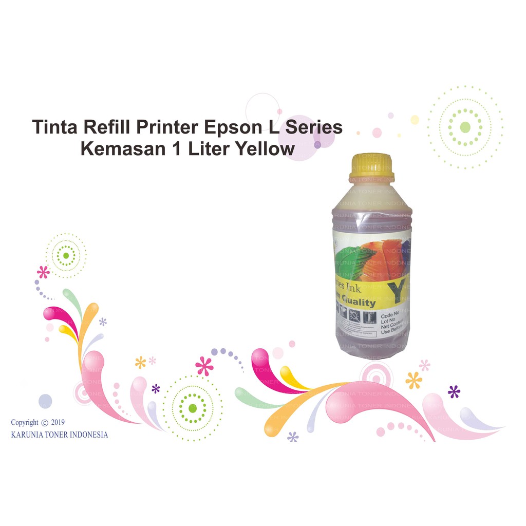 Tinta Dye INk PSeries Premium EPSON L110 L100 L200 T13 L120 L210 L220 L300 L310 LSeries 1 Liter CMYK