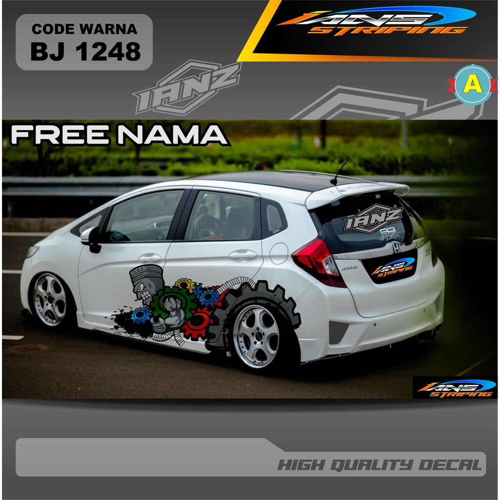 VARIASI STIKER MOBIL HONDA JAZZ / STIKER VARIASI MOBIL AGYA AYLA MOBILIO / DECAL STIKER MOBIL