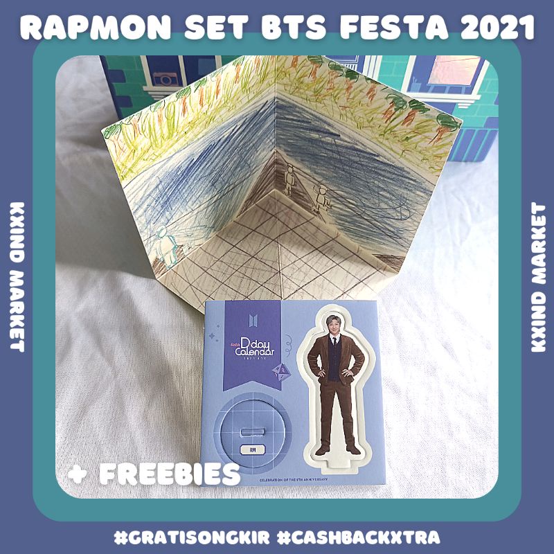 BTS FESTA 2021 D-Day CALENDAR Rapmonster Set / PC rm / album BTS / Rapmon BTS / BTS Festa / PC jk