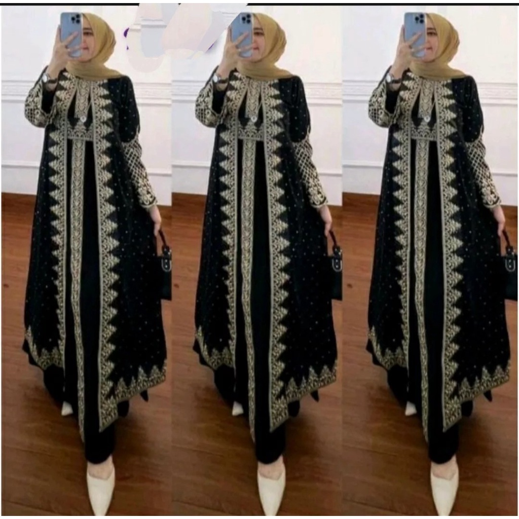 Abaya Turkey remaja dewasa hitam kekinian simple mewah-Abaya colletion_21