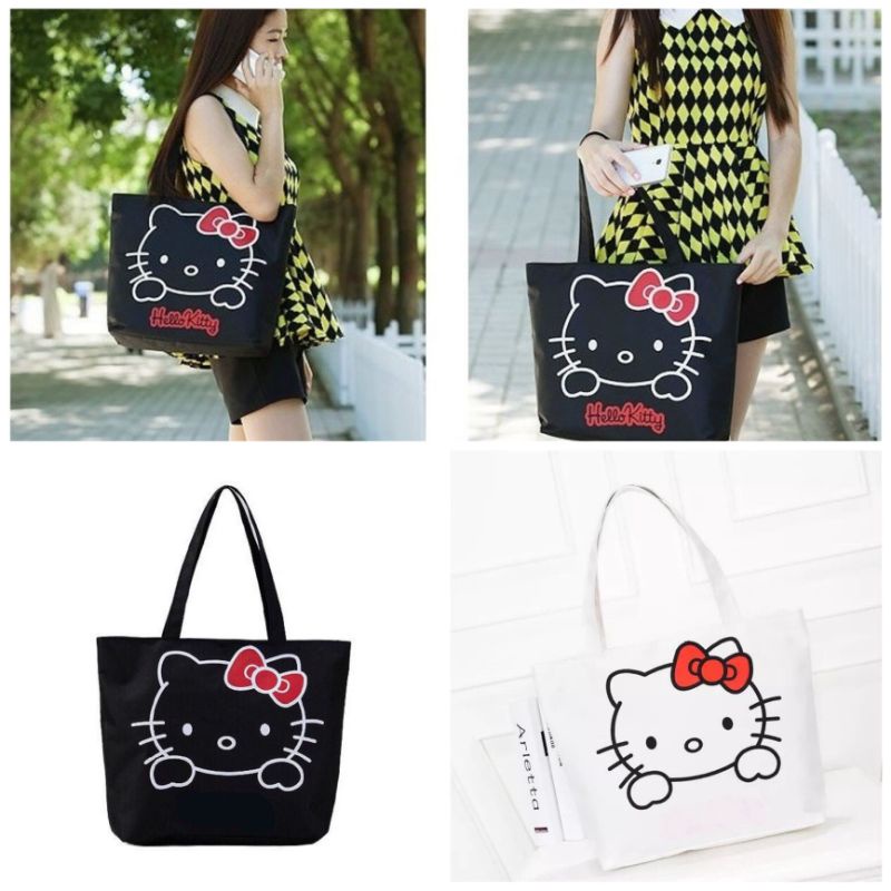 Tas Tote Bag Wanita Motif Hellokitty