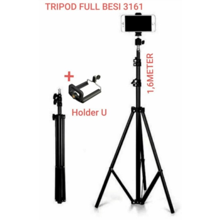 Tripod hp handphone atau camera 1.6 meter free holder u