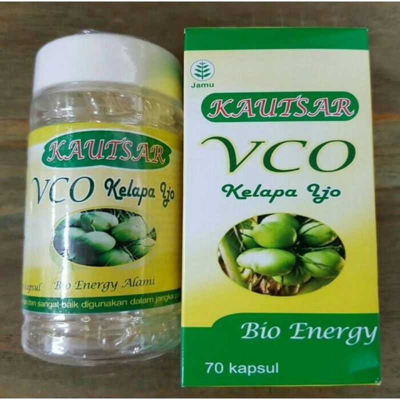 Kapsul Minyak VCO | Kelapa Ijo Kautsar | Isi 70kpsl