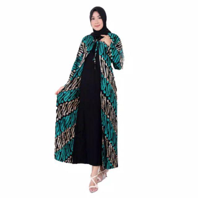 Sukaini Batik Cap Cardigan Gamis Busui
