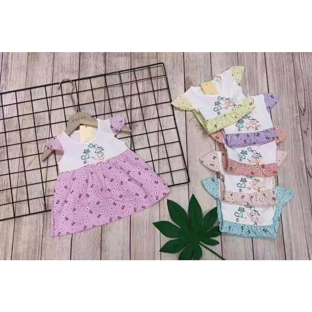 Promo !! Dress Anak Perempuan Import / dress mixed baby cute Ukuran 1-3th  / Baju Anak Perempuan Imut