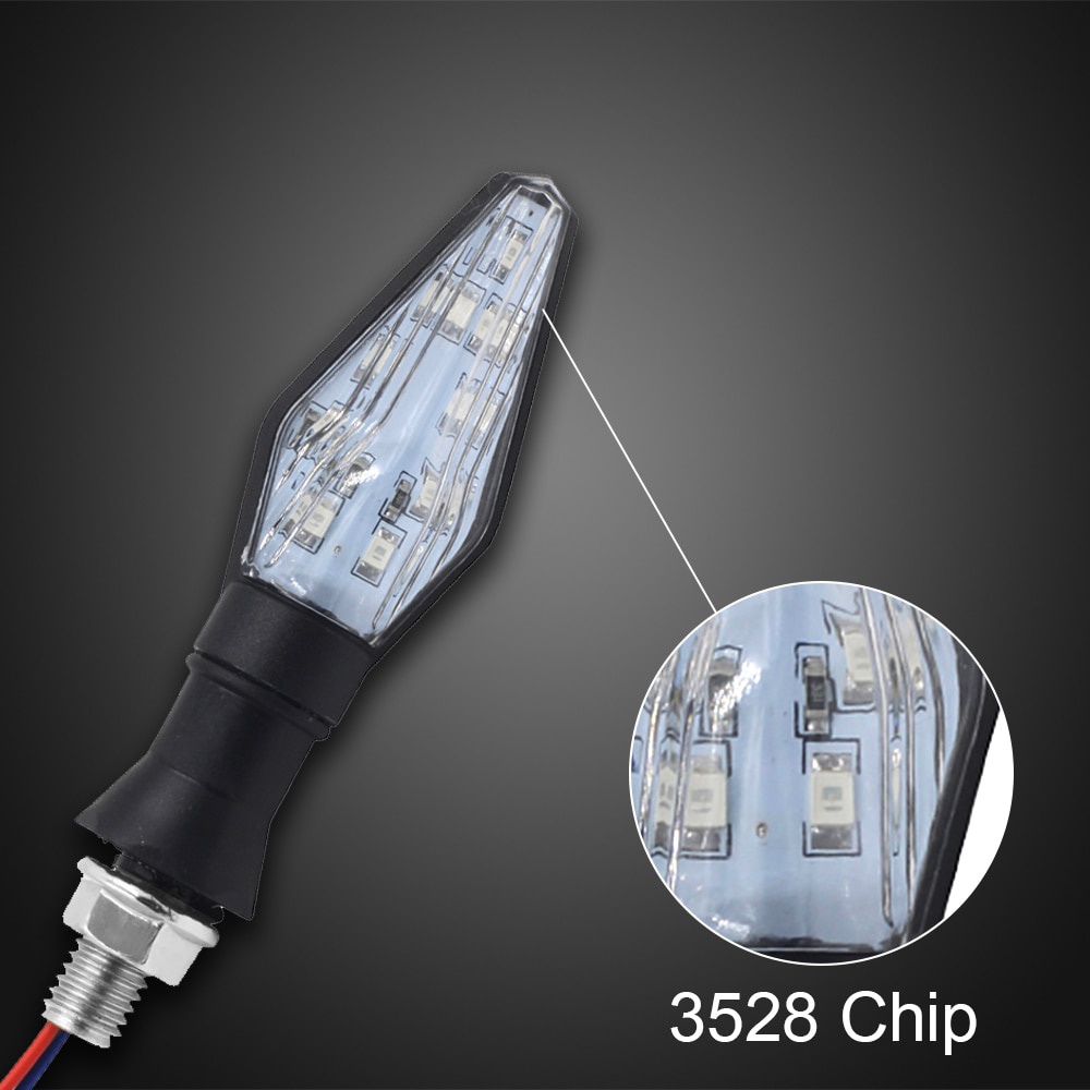 1biji Lampu Indikator Sein LED Motor Flowing Universal Lampu Isyarat Motor Blinker Flash Lamp Refit