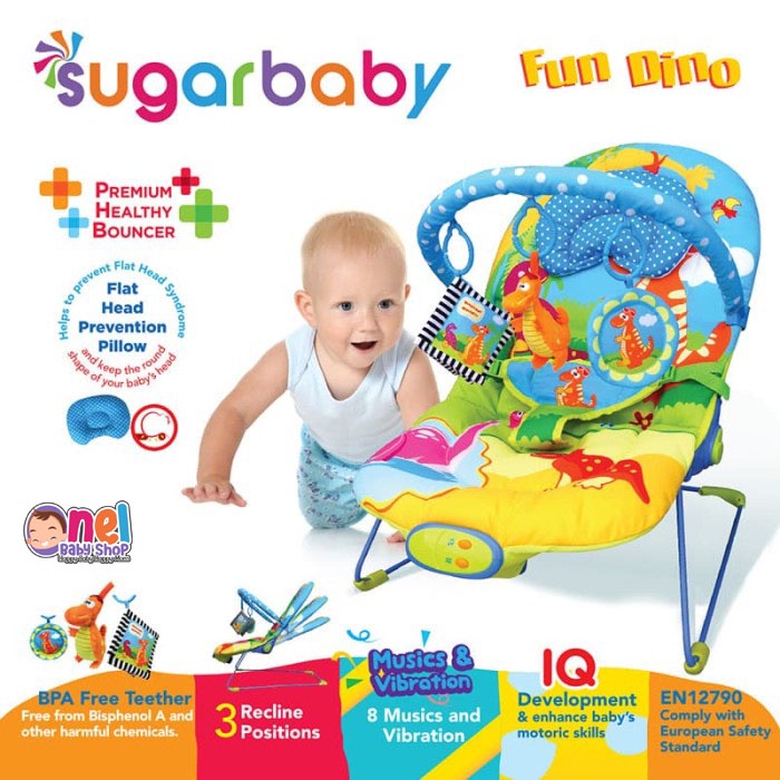 Tempat Duduk - SUGARBABY BOUNCER 3 RECLINER + EXTRA BUBBLE WRAP