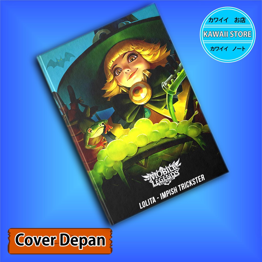 

Notebook / Pocket book Hard Cover Game MLBB LOLITA-IMPISH TRICKSTER uk A5 & A6 / Notes Book
