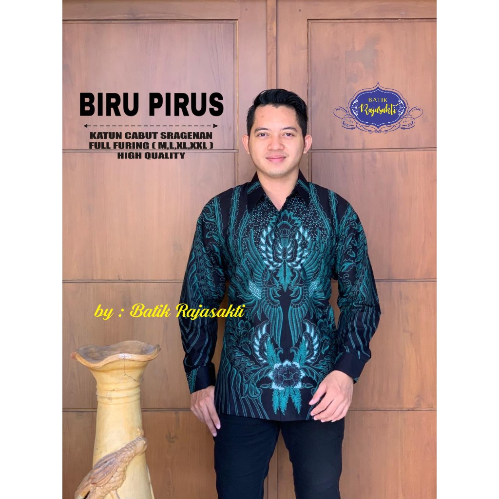 BIRU PIRUS RAJASAKTI KEMEJA BATIK SOLO PRIA LENGAN PANJANG PENDEK LAPIS FURING ATASAN PREMIUM MODERN KATUN HALUS ARKANANTA ARYABIMA EXCLUSIVE ARYAQUNA ARYASALOKA ARYATIRTA ASMARADANA ASTAGUNA AUSHAF BABON ANGKREM BAHUWIRYA  BANAMITRA BANAMITRA PUTIH