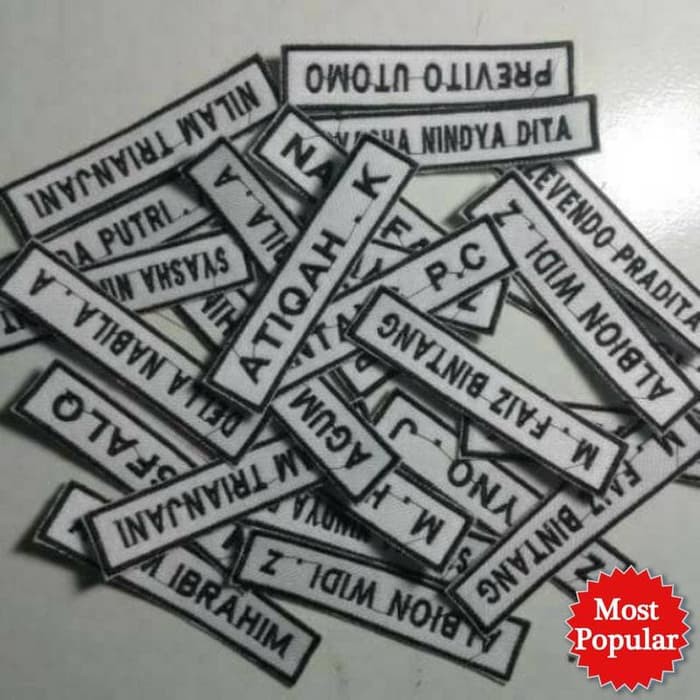 

BIG SALE Bordir Papan Nama / Name Taq / Badge / Bed Seragam BEST.