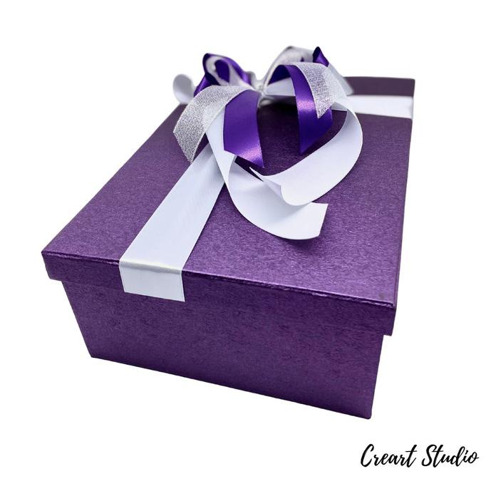 

[COD] Kotak Kado Gift Box 30x20 cm Tinggi 10 cm - Purple [COD]