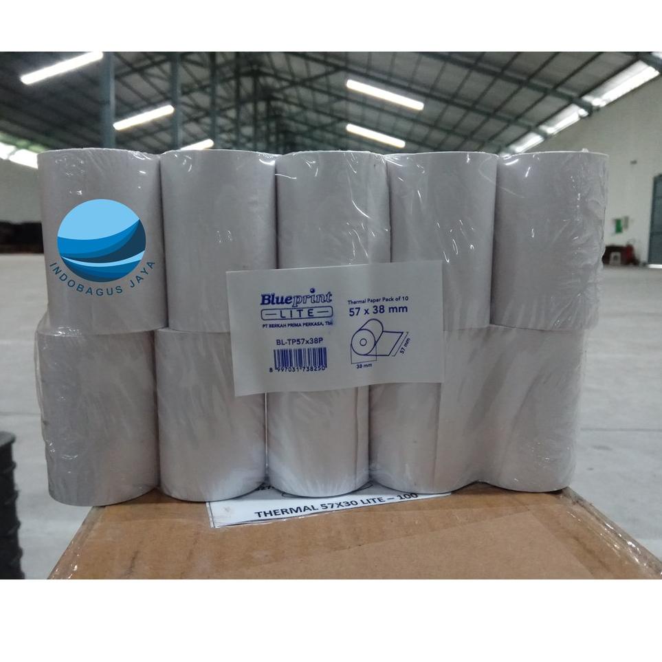 

➭wt Produk Kertas thermal blue print 57x38 | Kertas struk kasir|1pack isi 10 roll 83 ➭