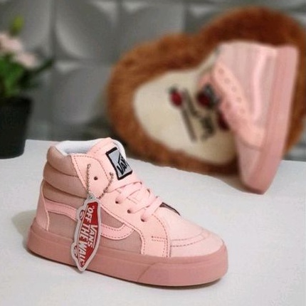 SEPATU VANS ANAK PEREMPUAN FULL PEACH BOOTS IMPORT PREMIUM