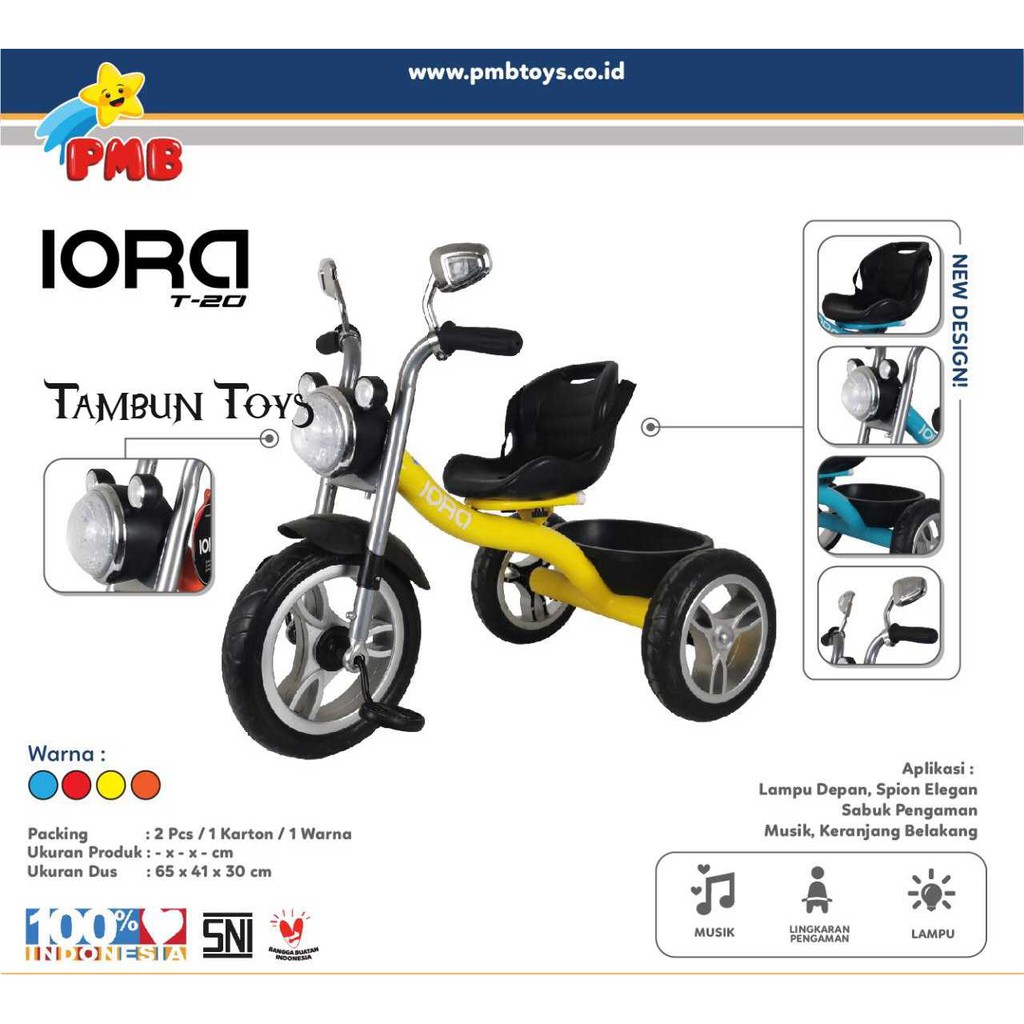 Sepeda Anak Roda tiga Iora pmb T20