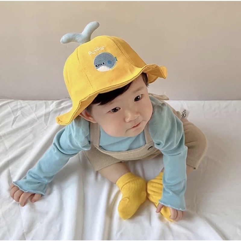 Topi Bucket Balita Baby Cute Puffer