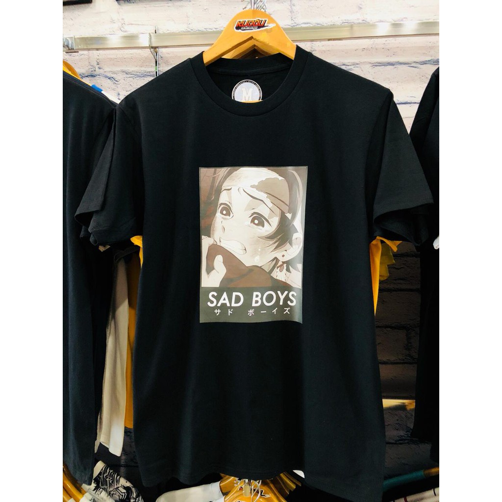 Kaos Tanjiro Sad Boy Black Kimetsu No Yaiba Demon Slayer