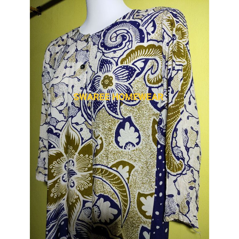 Baju Wanita Kekinian Menyusui Long Dress Remaja Dewasa Pakaian Perempuan Hamil Bumil Busui Friendly Bahan Rayon Murah Harga Grosir Ukuran LD 100 Cm Lengan Panjang Tidur Santai Kancing Warna Motif Batik Modern Terbaru Terlaris Bisa COD Gratis Ongkir Kasual