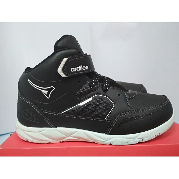 Terlaris {fyc} SEPATU SEKOLAH ARDILES BURAGO BLACK WHITE, SEPATU SEKOLAH ANAK 31-38