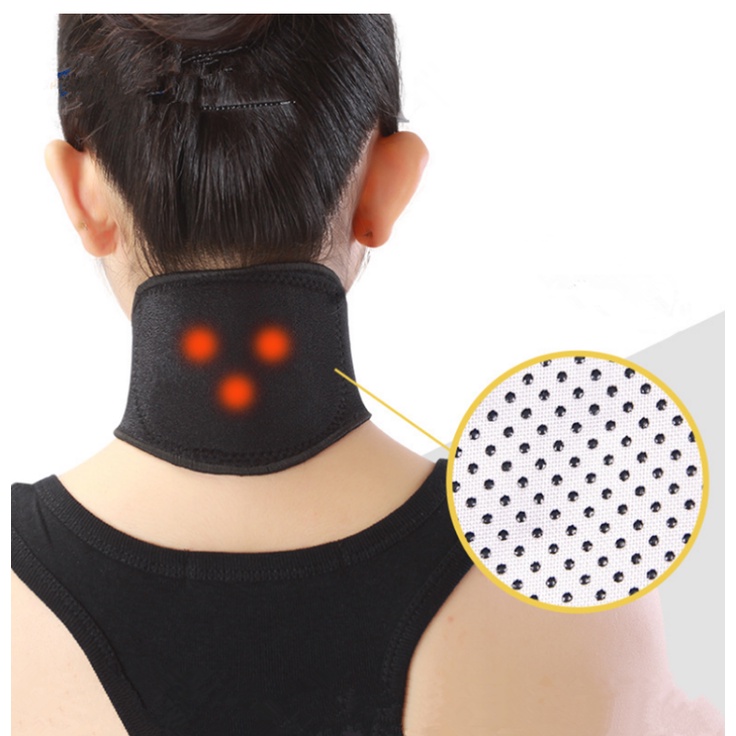 Sabuk terapi Leher Magnetic /Pelindung Terapi Magnetic Pengahangat Leher Tourmaline Refleksi Pegal T