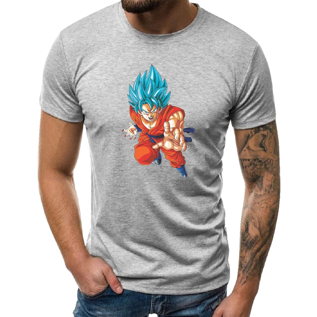 KAOS T-SHIRT (DTF GOKU ORANGE) HITAM / KAOS PRIA / BAJU PRIA / KAOS DISTRO PRIA.