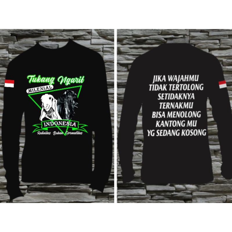 KAOS TUKANG NGARIT MURAH LENGAN PANJANG