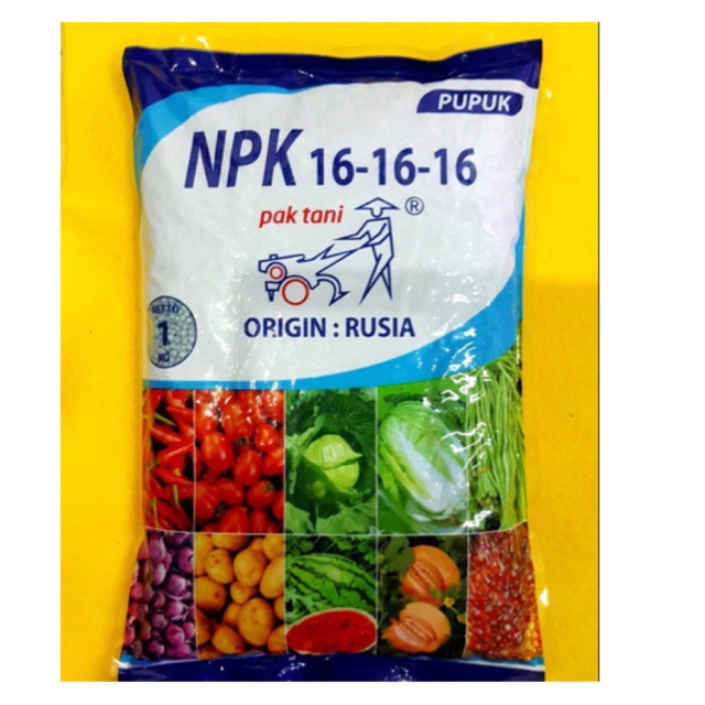 Pupuk NPK Rusia 16-16-16 cap Pak Tani