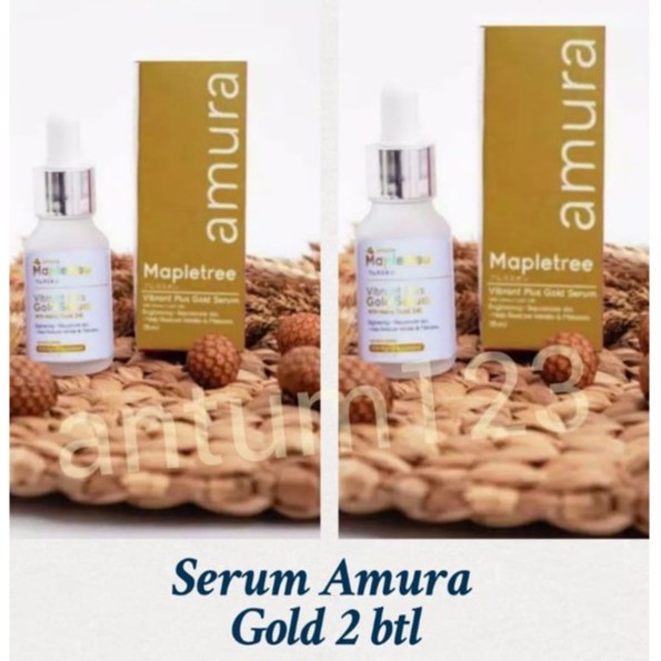 [PAKET HEMAT] 2btl SERUM GOLD AMURA ANTI AGING [ BRIGHTENING ]( BPOM )( asli 100%)( COD)
