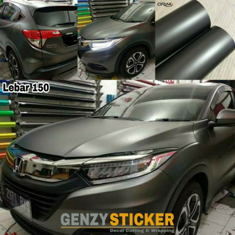 Stiker Mobil Dark Grey Chrome Doff